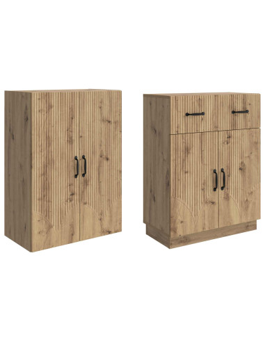 Set di armadi 2 pcs Rovere Artigianale Legno ingegnerizzato