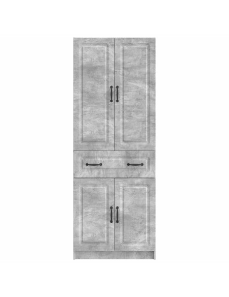 Set di armadi 2 pcs Grigio Cemento Legno ingegnerizzato
