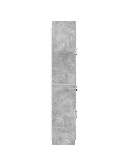 Set di armadi 2 pcs Grigio Cemento Legno ingegnerizzato