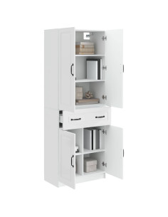 Set di armadi 2 pcs Bianco Lucido Legno ingegnerizzato 2
