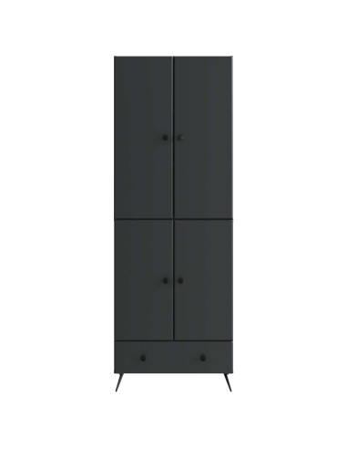 Set di armadi 2 pcs Nero Legno ingegnerizzato