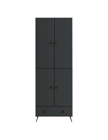 Set di armadi 2 pcs Nero Legno ingegnerizzato