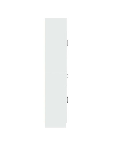 Set di armadi 2 pcs Bianco Lucido Legno ingegnerizzato