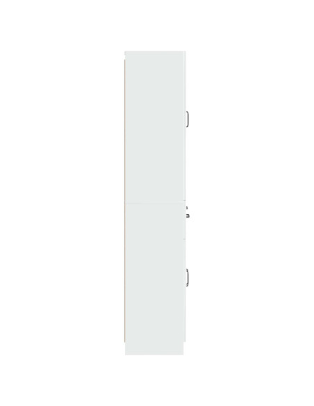 Set di armadi 2 pcs Bianco Lucido Legno ingegnerizzato