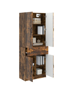 Set di armadi 2 pcs Rovere Fumo Legno ingegnerizzato 2