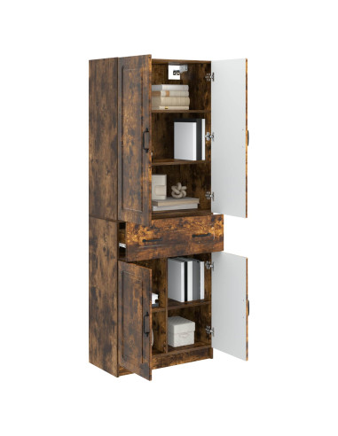 Set di armadi 2 pcs Rovere Fumo Legno ingegnerizzato