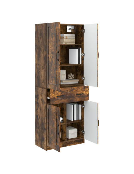 Set di armadi 2 pcs Rovere Fumo Legno ingegnerizzato