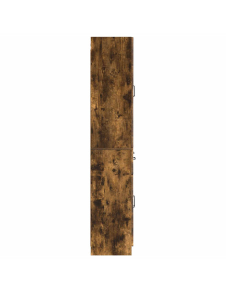 Set di armadi 2 pcs Rovere Fumo Legno ingegnerizzato