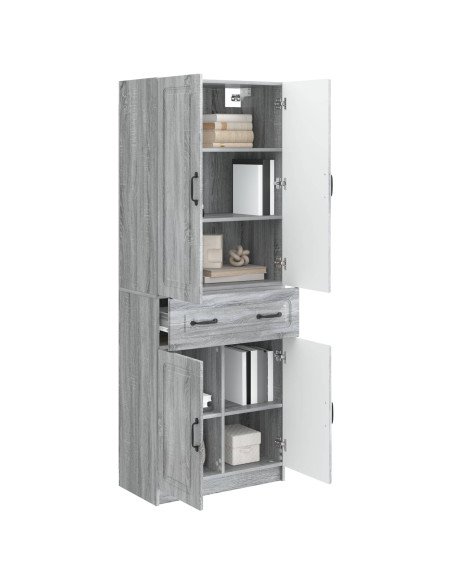 Set di armadi 2 pcs Sonoma grigio Legno ingegnerizzato