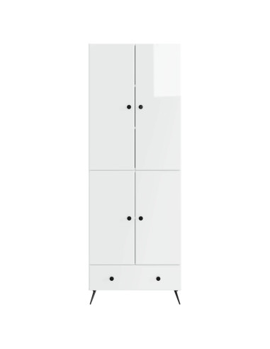 Set di armadi 2 pcs Bianco Lucido Legno ingegnerizzato