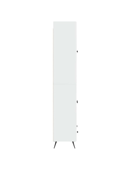 Set di armadi 2 pcs Bianco Lucido Legno ingegnerizzato