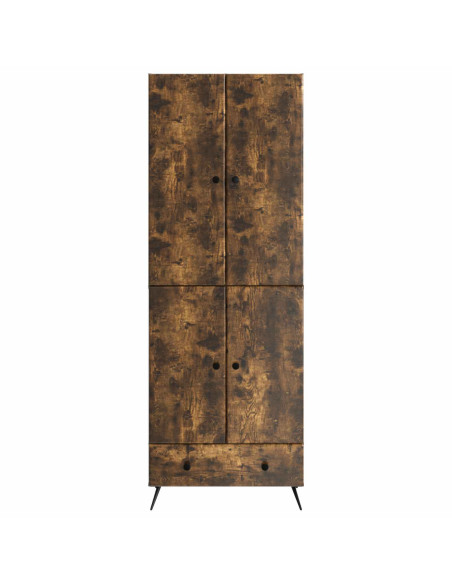 Set di armadi 2 pcs Rovere Fumo Legno ingegnerizzato