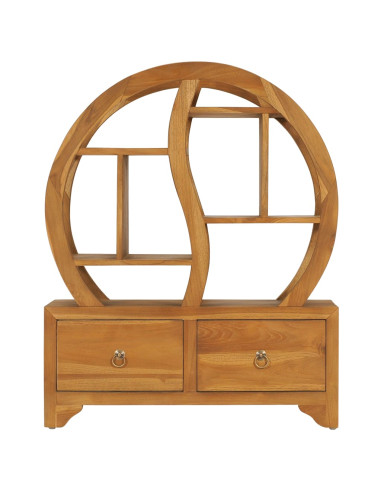 Armadietto con Mensola Yin Yang 68x26x83 cm in Legno di Teak