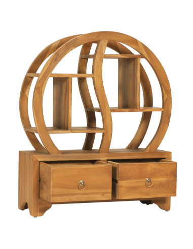 Armadietto con Mensola Yin Yang 68x26x83 cm in Legno di Teak