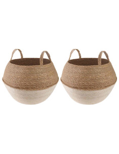 Vaso da fiori con manici 2 pcs Bianco Ø 45 x 36 cm
