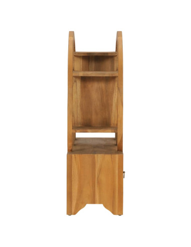 Armadietto con Mensola Yin Yang 68x26x83 cm in Legno di Teak