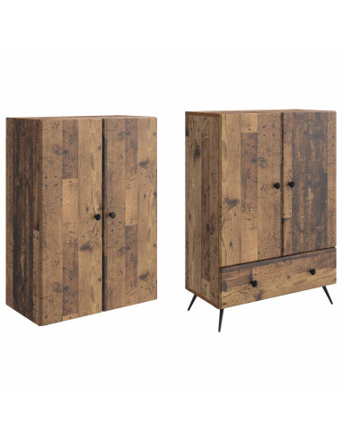 Set di armadi 2 pcs Legno antico Legno ingegnerizzato