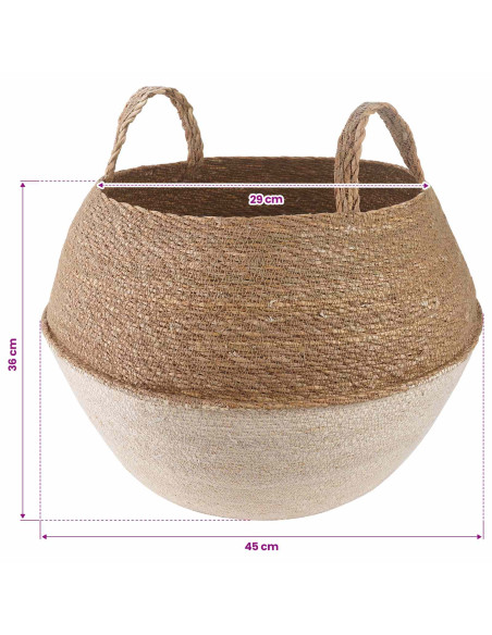 Vaso da fiori con manici 2 pcs Bianco Ø 45 x 36 cm