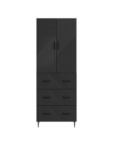 Set di armadi 2 pcs Nero 66 x 34,5 x 90 cm Legno ingegnerizzato