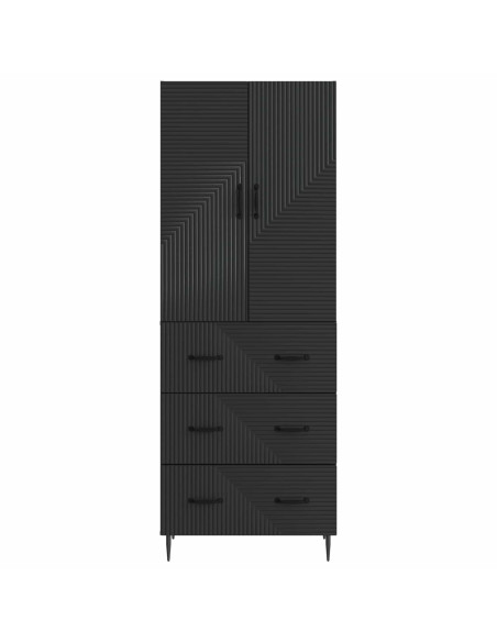 Set di armadi 2 pcs Nero 66 x 34,5 x 90 cm Legno ingegnerizzato