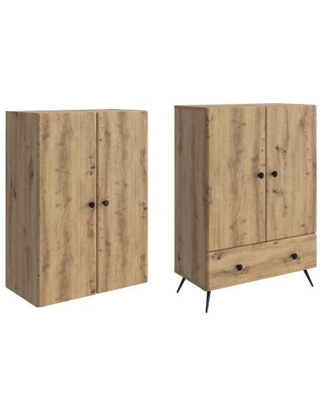 Set di armadi 2 pcs Rovere Artigianale Legno ingegnerizzato