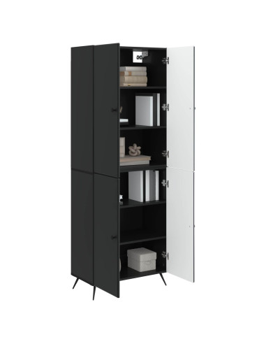 Set di armadi 2 pcs Nero Legno ingegnerizzato