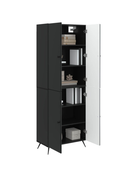 Set di armadi 2 pcs Nero Legno ingegnerizzato