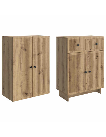 Set di armadi 2 pcs 66 x 34,5 x 90 cm Legno ingegnerizzato