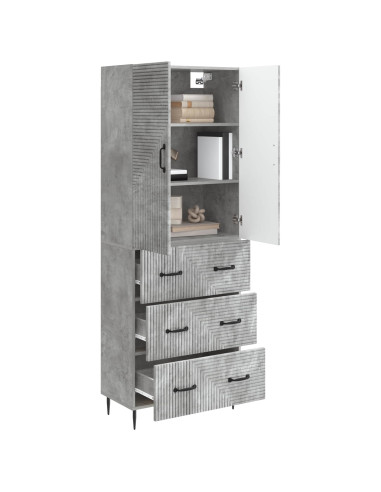 Set di armadi 2 pcs Grigio Cemento 66 x 34,5 x 90 cm