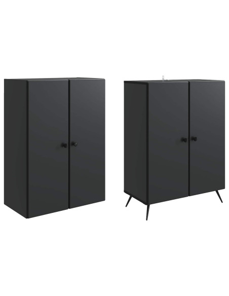 Set di armadi 2 pcs Nero Legno ingegnerizzato