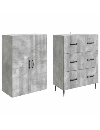 Set di armadi 2 pcs Grigio Cemento 66 x 34,5 x 90 cm