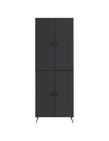 Set di armadi 2 pcs Nero Legno ingegnerizzato