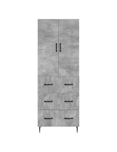Set di armadi 2 pcs Grigio Cemento 66 x 34,5 x 90 cm