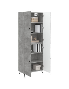 Set di armadi 2 pcs Grigio Cemento Legno ingegnerizzato 2