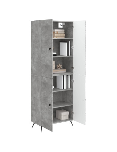 Set di armadi 2 pcs Grigio Cemento Legno ingegnerizzato