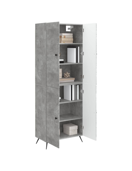 Set di armadi 2 pcs Grigio Cemento Legno ingegnerizzato