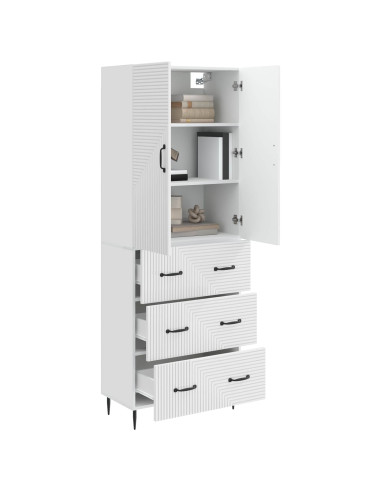 Set di armadi 2 pcs Bianco Lucido 66 x 34,5 x 90 cm