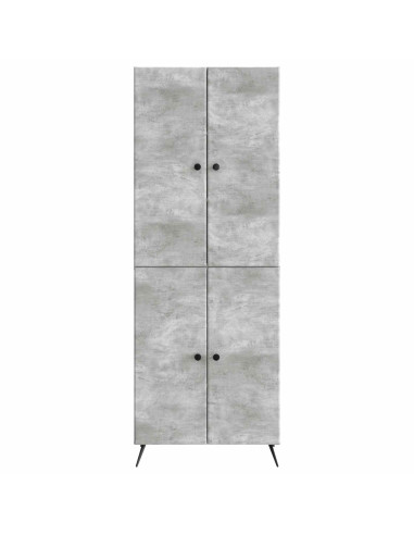 Set di armadi 2 pcs Grigio Cemento Legno ingegnerizzato