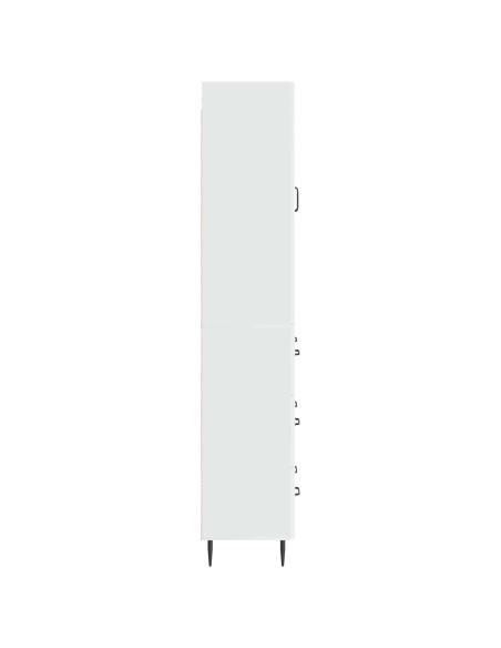 Set di armadi 2 pcs Bianco Lucido 66 x 34,5 x 90 cm
