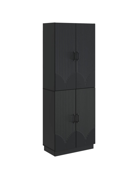 Set di armadi 2 pcs Nero Legno ingegnerizzato