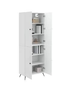 Set di armadi 2 pcs Bianco Lucido Legno ingegnerizzato 2