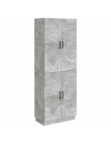 Set di armadi 2 pcs Grigio Cemento Legno ingegnerizzato
