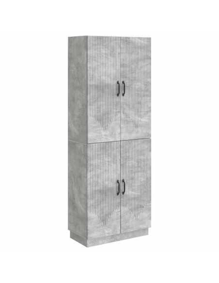 Set di armadi 2 pcs Grigio Cemento Legno ingegnerizzato