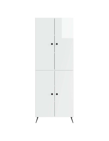 Set di armadi 2 pcs Bianco Lucido Legno ingegnerizzato