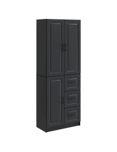 Set di armadi 2 pcs Nero Legno ingegnerizzato