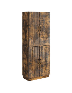 Set di armadi 2 pcs Rovere Fumo Legno ingegnerizzato