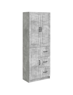 Set di armadi 2 pcs Grigio Cemento Legno ingegnerizzato