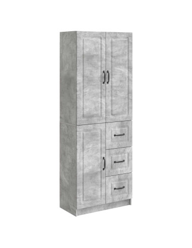 Set di armadi 2 pcs Grigio Cemento Legno ingegnerizzato