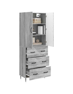 Set di armadi 2 pcs Sonoma grigio 66 x 34,5 x 90 cm 2