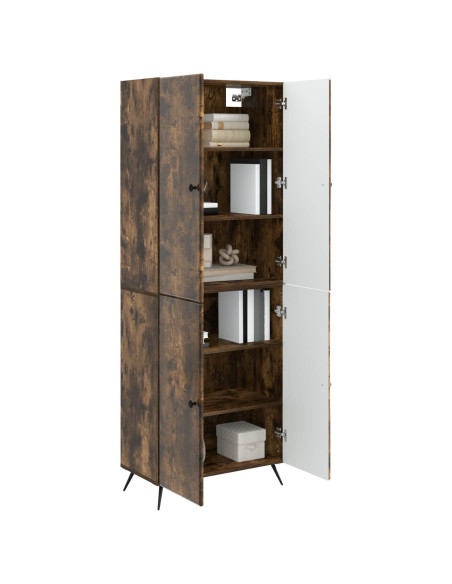 Set di armadi 2 pcs Rovere Fumo Legno ingegnerizzato